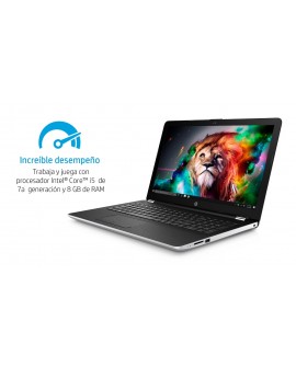 HP Laptop 15 bs015la de 15.6" Core i5 AMD Radeon 520 Memoria de 8 GB Disco Duro de 1 TB Plata - Envío Gratuito