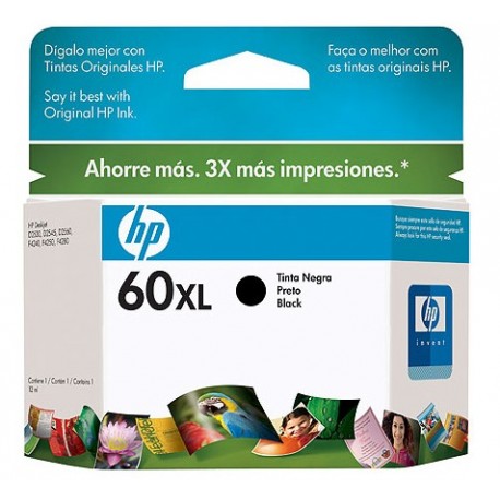 HP Cartucho de tinta 60XL Negro - Envío Gratuito