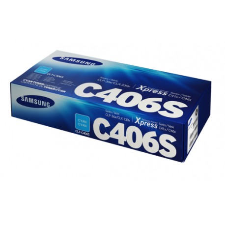Samsung Cartucho de tóner CLT C406S Cian - Envío Gratuito