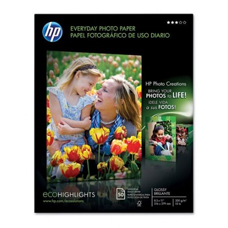 HP Papel Photo semi brillante 8.5x11" - Envío Gratuito