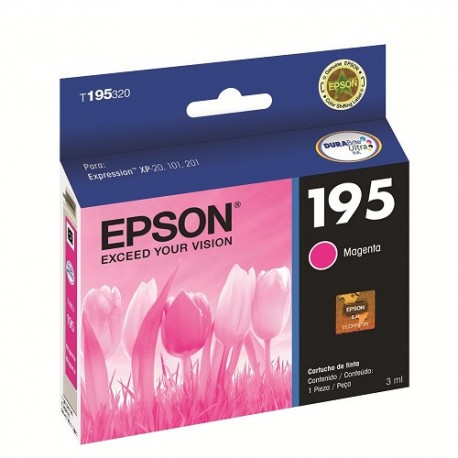 Epson Cartucho de tinta T195 Magenta - Envío Gratuito
