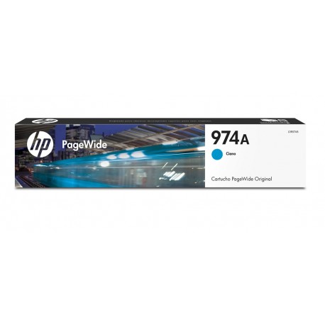HP Cartucho de tóner PageWide HP 974A Cian - Envío Gratuito