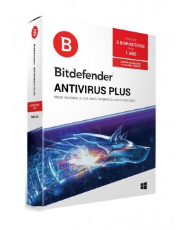 Bitdefender Antivirus Plus 1 Año 5 usuarios - Envío Gratuito
