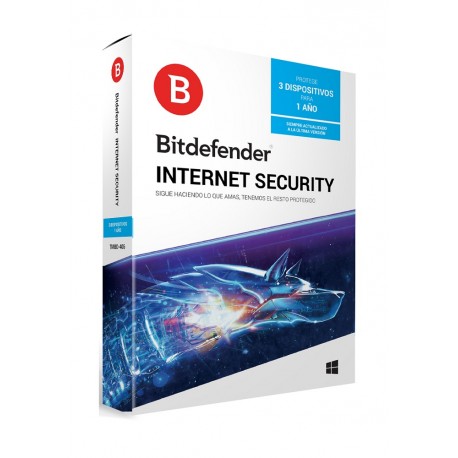 Bitdefender Internet Security 1 Año 3 usuarios - Envío Gratuito