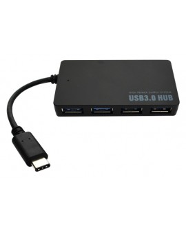 Boba HUB 4 puertos USB 3.1 Tipo C a USB IGUTC12 Negro - Envío Gratuito