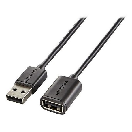 Insignia Cable extensión USB 2.0 A/A de 6" Negro - Envío Gratuito
