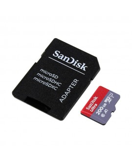 Sandisk Tarjeta Ultra MSD con adaptador A1 200GB Negro - Envío Gratuito