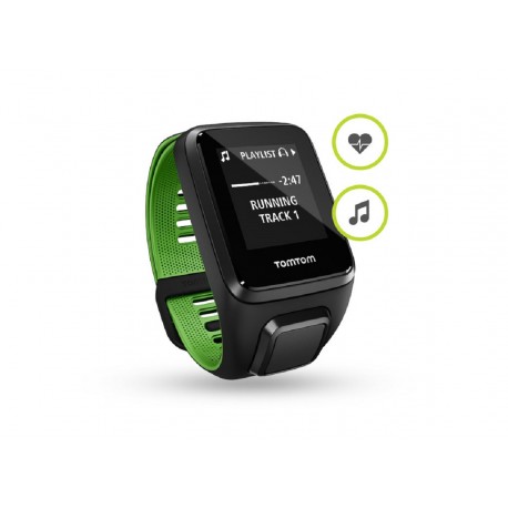 TomTom Runner 3 Cardio + Music Negro/Verde Grande - Envío Gratuito
