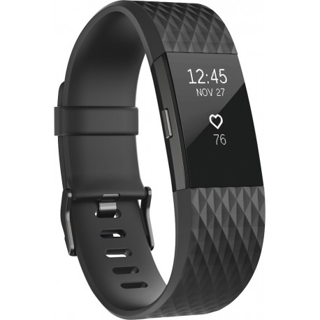 Fitbit Pulsera Charge 2 Negro Mate Grande - Envío Gratuito