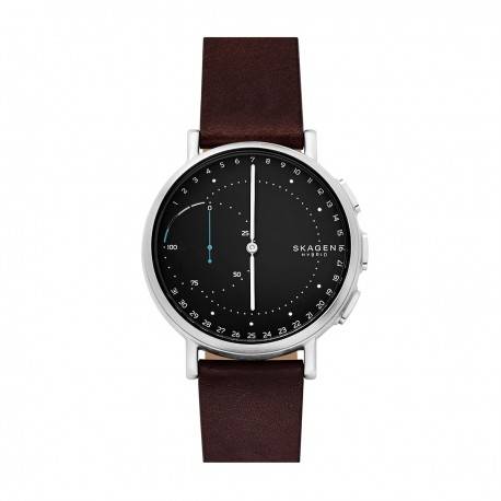 Skagen Smartwatch Signature Plata/Café Piel - Envío Gratuito