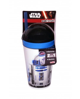 Siglo XXI Vaso botanero de Star Wars con popote - Envío Gratuito