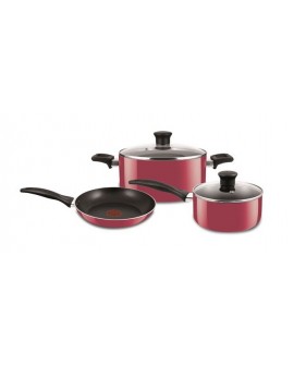 T-Fal Batería Red East Care de 5 piezas Rojo - Envío Gratuito