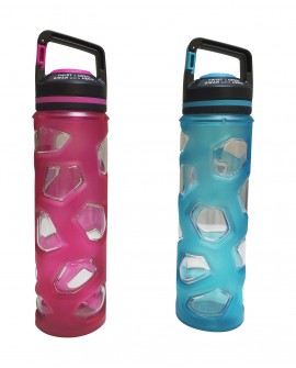 Botella deportiva de acrílico y silicón Diferentes colores - Envío Gratuito